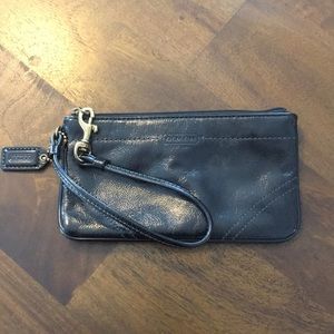Coach Black Patent Wristlet